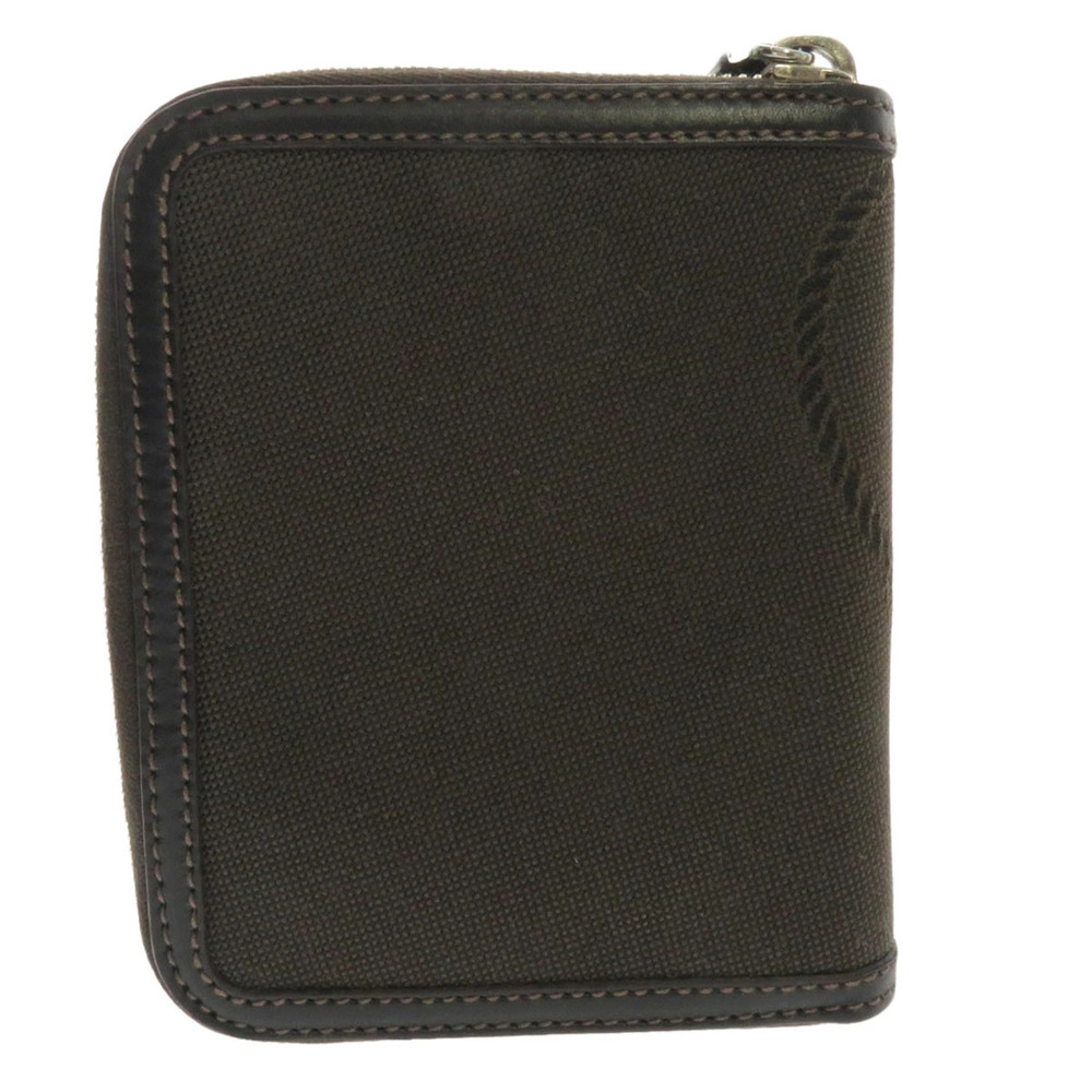 Prada Canvas Motif fold Leather Bi Wallet